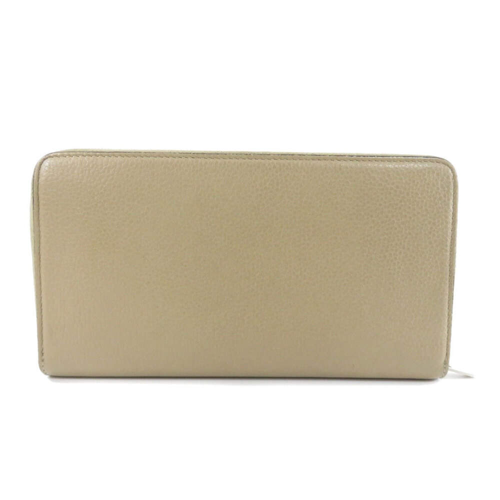 Celine Zip Long Logo Wallet Leather Around